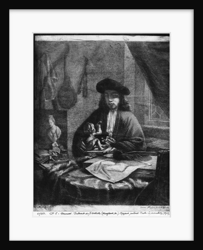 Portrait of a Young Artist, engraved by Johannes Meyssens by Michiel van (after) Musscher
