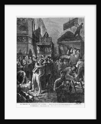 Building of Avenue de l'Opera, Butte des Moulins, 15th October 1876 by Frederic Theodore Lix