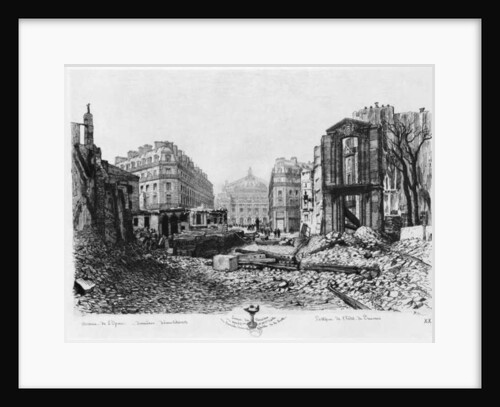 Building of Avenue de l'Opera, last demolitions, 1876 by French School