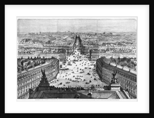 Improvements to Paris, opening of Avenue Napoleon after the building of the Butte des Moulins, 1877 by Auguste Victor Deroy