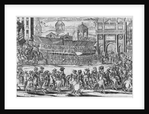 The Entry of Louis XIV and Marie-Therese of Austria in to Paris on 26th August 1660 by Gabriel Ladame