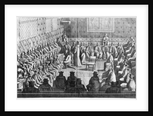 Session of Parliament presided by Regent Anne of Austria and Louis XIV by French School