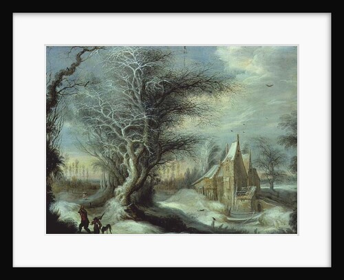 Winter Landscape with a Woodcutter by Gysbrecht Lytens or Leytens