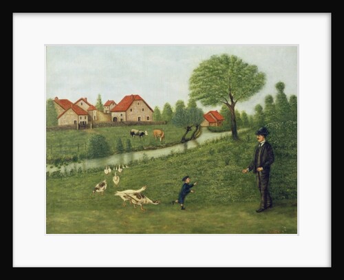 Child with Geese by Louis Vivin