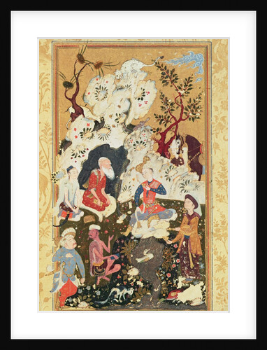 Prince visiting an Ascetic by Persian School