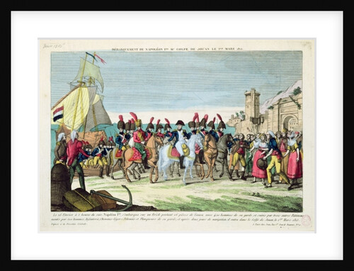 Napoleon Leaving for Golf Juan, 1st March 1815 by French School