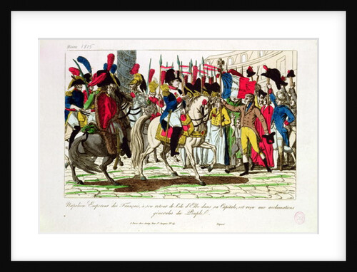 The People of Paris Acclaiming Napoleon on his Return from Elba in 1815 by French School