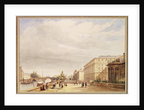 Le Quai d'Orsay, 1839 by Francois Etienne Villeret