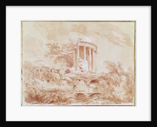 Temple of the Sybil at Tivoli by Jean-Honore Fragonard
