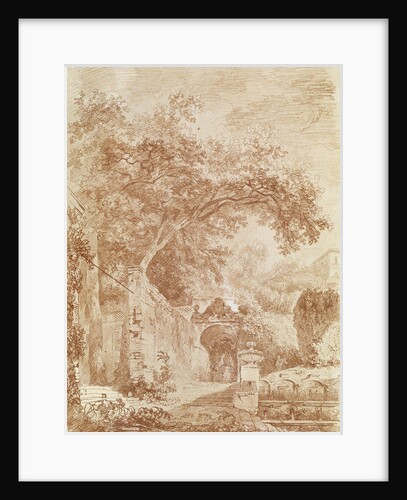 Entrance to the Fontanone, Villa d'Este, Tivoli by Jean-Honore Fragonard