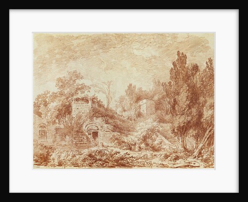 Ancient Theatre, Hadrian's Villa, near Tivoli by Jean-Honore Fragonard