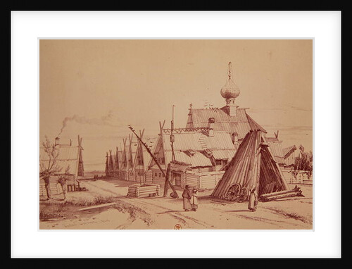 Village on route to Moscow by Andre Durand