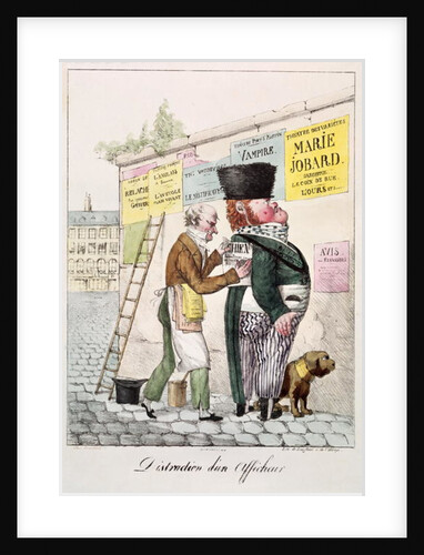The Amusement of a Bill Sticker, 1820 by French School