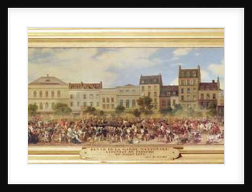 Review of the National Guard, attack of Fieschi, 28th July 1835 by Eugene-Louis Lami