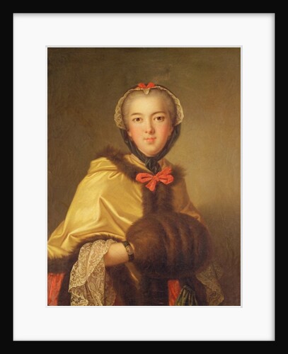 Portrait of Louis-Henriette de Bourbon-Conti, with muffler by Jean-Marc Nattier