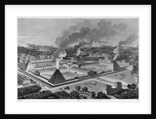 Perspective view of a canon forge by Claude Nicolas Ledoux