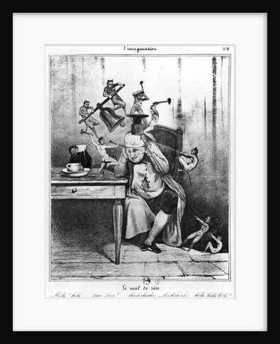 The headache by Honore Daumier