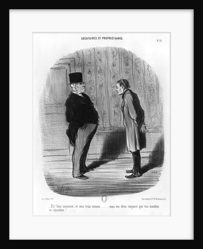 Well, Sir, what about my three terms? by Honore Daumier