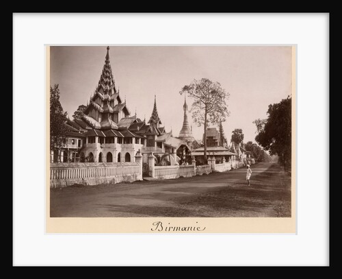 Wayzayanda monastery and pagodas at Moulmein, Burma, c.1890 by Philip Adolphe Klier
