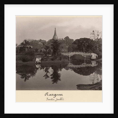 Island pavilion in the Cantanement Garden, Rangoon, Burma, late 19th century by Philip Adolphe Klier