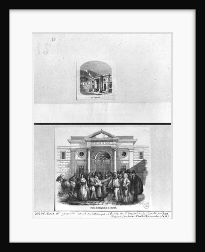 Hopital de la Charite, the entrance gate on rue Jacob, Paris by French School
