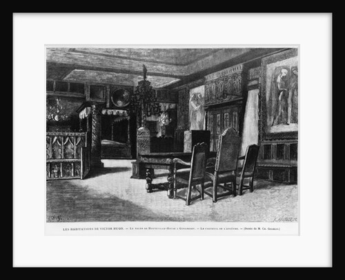 Homes of Victor Hugo, the lounge at Hauteville house in Guernsey, the armchair of the ancestor by Charles Gosselin