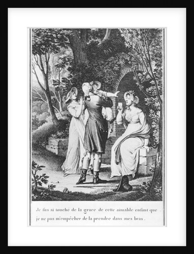 Illustration from 'The Sorrows of Werther' by Johann Wolfgang Goethe engraved by E. Deghent by Jean Michel the Younger Moreau
