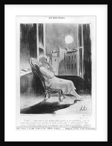 Series 'Les Bas-Bleus', O Moon!... by Honore Daumier
