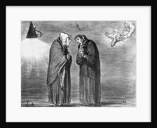 Series 'Actualites', the comet, Ah! ma pauv' madame Chaffarou by Honore Daumier