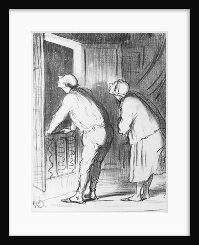 Series 'Actualites', the comet, The evening before the 13th of June, plate 406 by Honore Daumier
