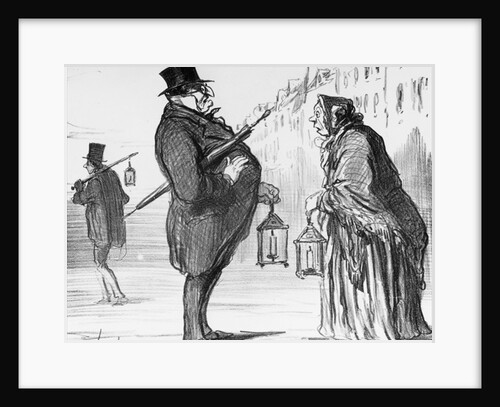 Series 'Actualites', the comet, the Parisians are taking all necessary precautions, even at mid-day, since Mr Babinet had announced that the sun might disappear by Honore Daumier
