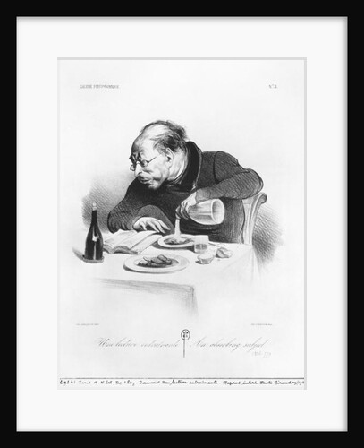 Series 'Galerie physionomique', Une lecture entrainante, An absorbing subject by Honore Daumier