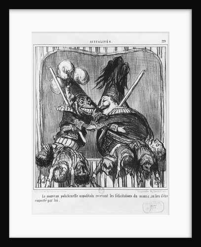 Series 'Actualites', The new Neapolitan Buffoon, plate 229 by Honore Daumier