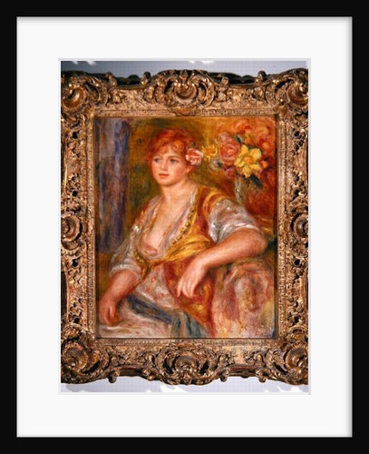 Blonde woman with a rose, c.1915-17 by Pierre Auguste Renoir