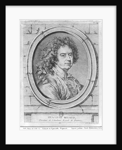Portrait of Hyacinthe Rigaud, 1752-65 by Ange Laurent de Lalive de Jully