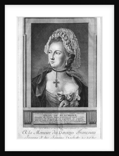 The Chevalier d'Eon, dressed as a woman by P. Jean Baptiste Bradel