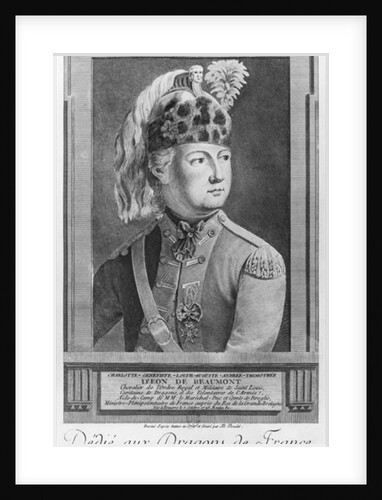 The Chevalier d'Eon as a Dragoon, 1779 by P. Jean Baptiste Bradel