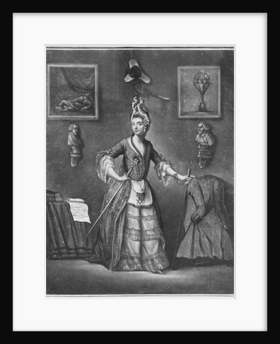 The Chevalier d'Eon, dressed as a woman by French School