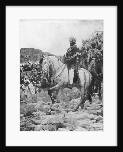Negus of Ethiopia, Menelik II at the battle of Adowa, 1897 by Paul Buffet