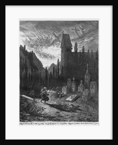 The Wandering Jew in the cemetery by Gustave Dore