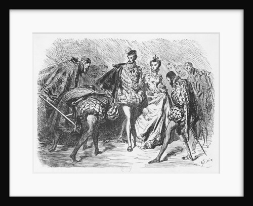 King and court by Gustave Dore