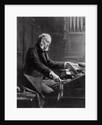 Cesar Franck at the console of the organ at St. Clotilde Basilica, Paris, 1885 by Jeanne Rongier