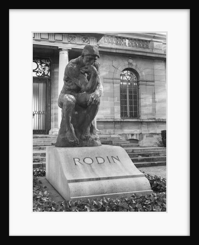 Statue of the Thinker on Auguste Rodin's tomb in the park of Villa des Brillants by Auguste Rodin
