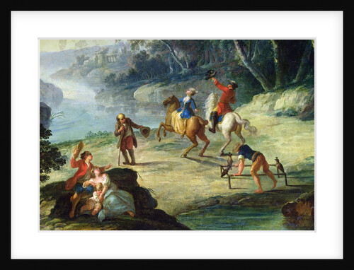 A Hunt with Falcons by Louis Philippe Crepin