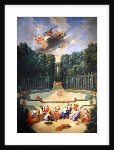 The Groves of Versailles. View of the Amphitheatre and the Water theatre with Venus surrounded by the hours in the presence of Uranus by Jean the Younger Cotelle