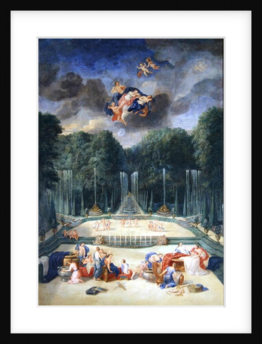 The Groves of Versailles. View of the Theatre of Water with Nymphs waiting to receive Psyche by Jean the Younger Cotelle