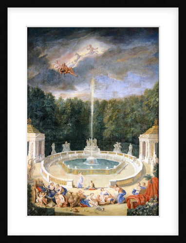 The Groves of Versailles. View of the Grove of Domes with nymphs decorating the chariot of Apollo with flowers by Jean the Younger Cotelle