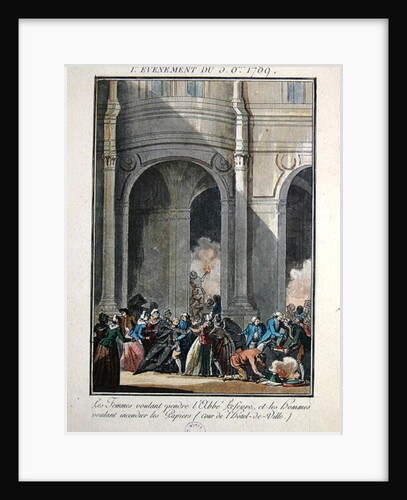 Events of the 5th of October 1789: The Women want to hang the Priest Lefevre by Jean-Francois Janinet