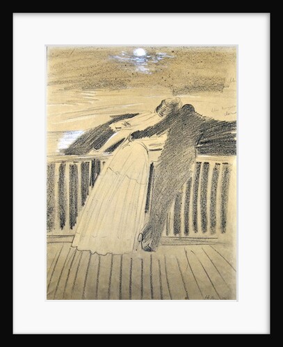 Jeanne Hugo and Jean Charcot at Hauteville House, Guernsey by Paul Cesar Helleu