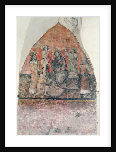 Christ being crowned with the crown of thorns, mural in the crypt, c.1480-1540 by Flemish School